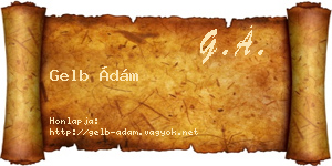 Gelb Ádám névjegykártya